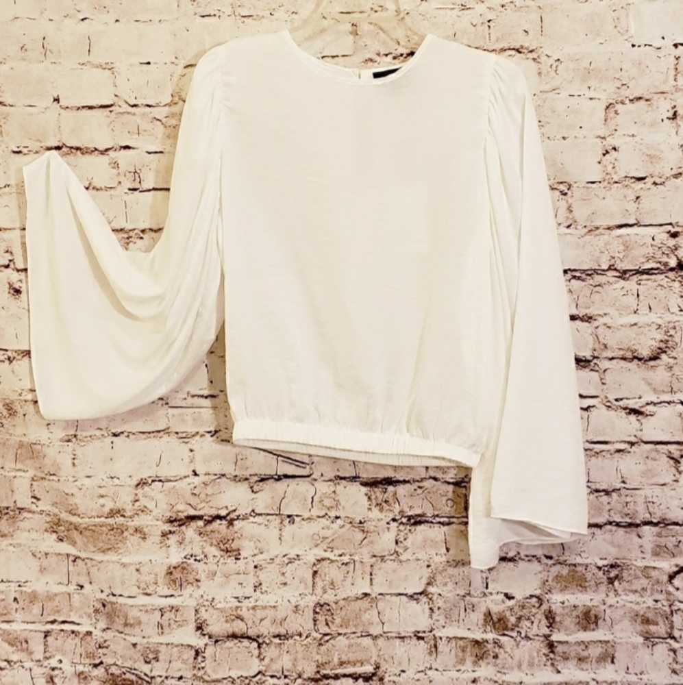 NWT Jane Plus One Boho Chic White Wide Sleeves